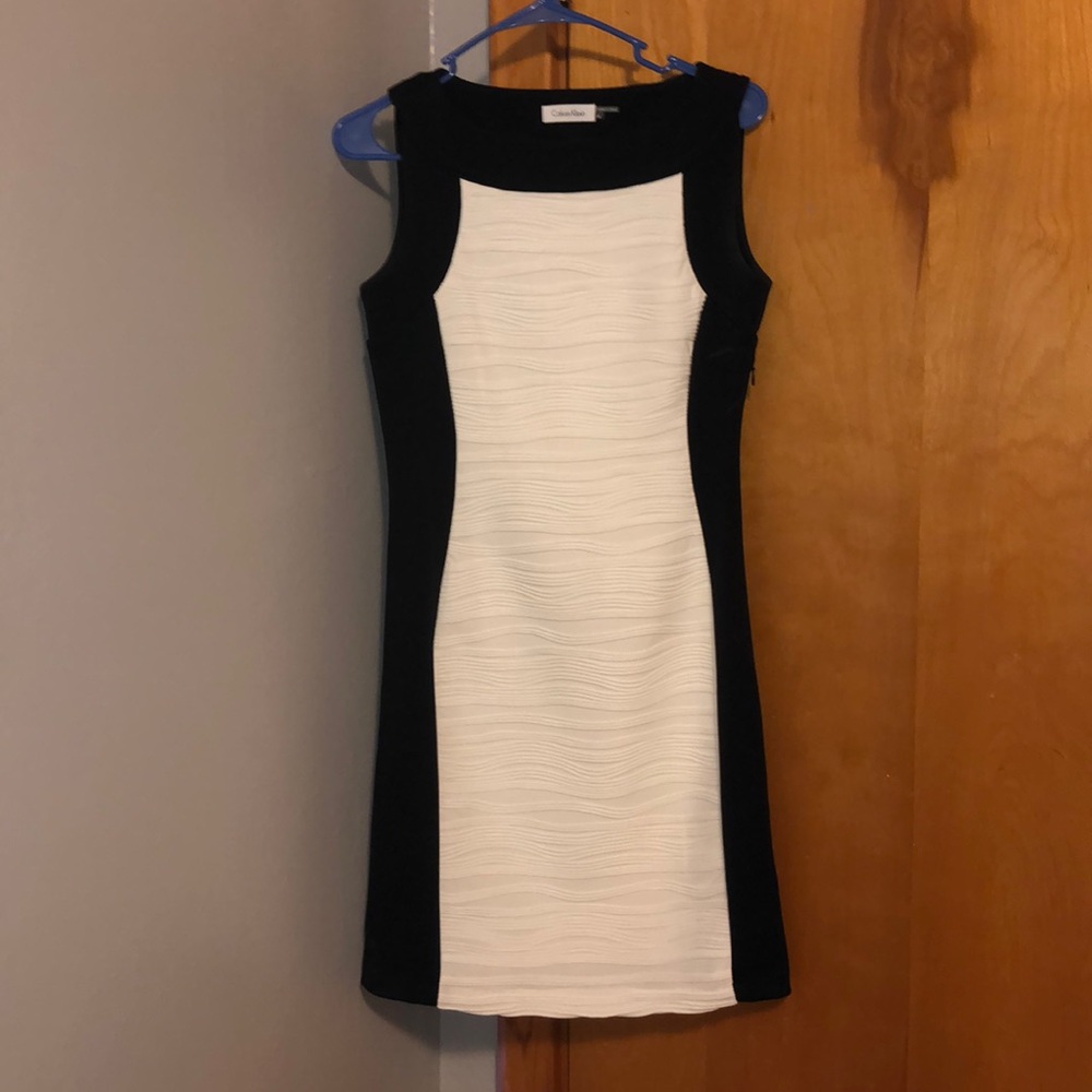 Calvin Klein Black and White Business Dress